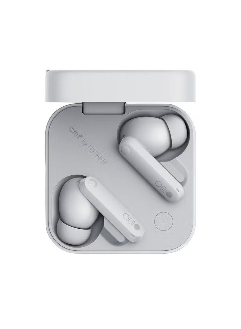 Raxoom Buds Pro 2 True Wireless Earbuds with Built-in ChatGPT Integration, 50 dB Smart Active Noise Cancellation, Clear Voice Technology 2.0, Spatial Audio, IP55 Dust & Water Resistance – Light Grey – Middle East Version for Premium Audio & AI Access - Image 1