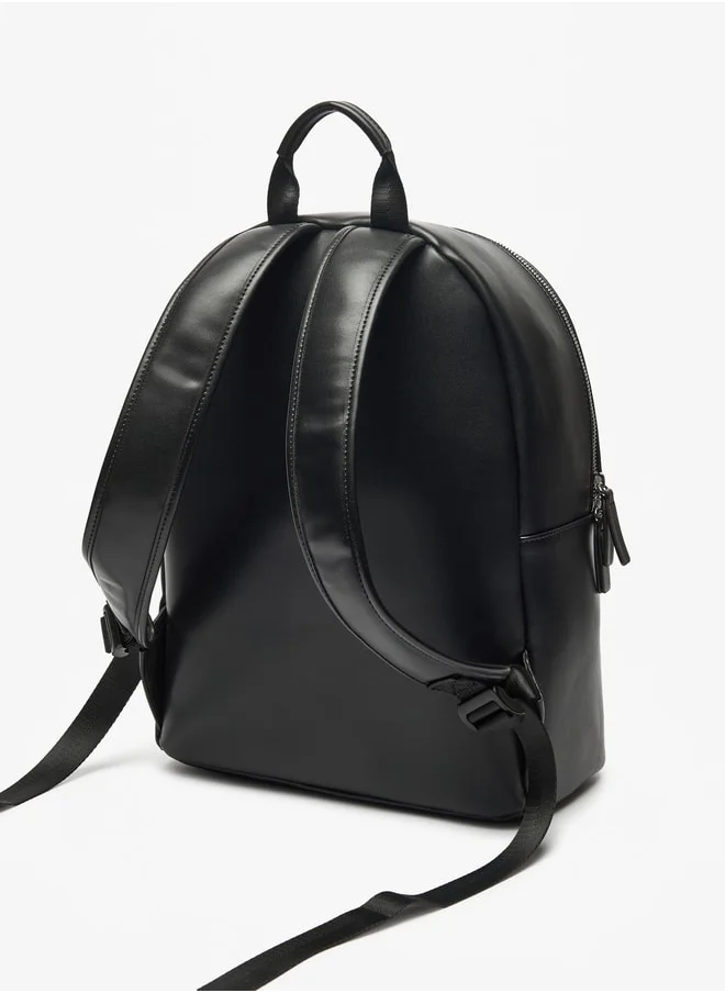 Lee Cooper Colourblock Backpack with Adjustable Straps and Zip Closure - 30x15x40 cm