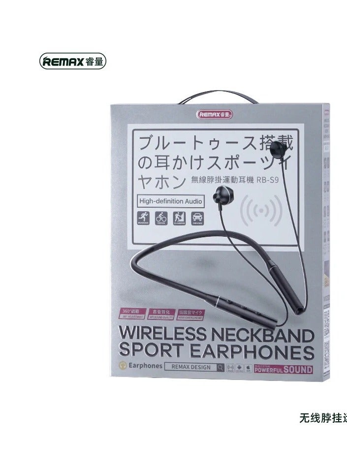 ريماكس سماعات أذن REMAX RB-S9 اللاسلكية عالية السعة، بتصميم حول الرقبة، مزودة بتقنية البلوتوث، وسماعات رأس رياضية مزودة بشاشة رقمية - Image 5