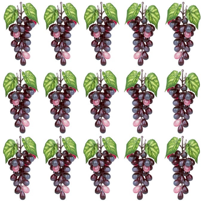 15 BUNCHES FAKE GRAPES DECORATIVE FRUIT ARTIFICIAL GRAPES FOR HOME HOUSE KITCHEN PARTY WEDDING PHOTOGRAPHY DECOR BURGUNDY RED