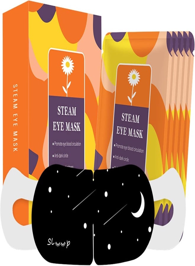 General 5 Packs Steam Eye Mask Warming Eye Mask Self Heating Eye Mask Sleep Mask Heated Eye Mask for Dry Eyes Fatigue Disposable Moist Hot Compress Eye Patch Chamomile  - Image 1