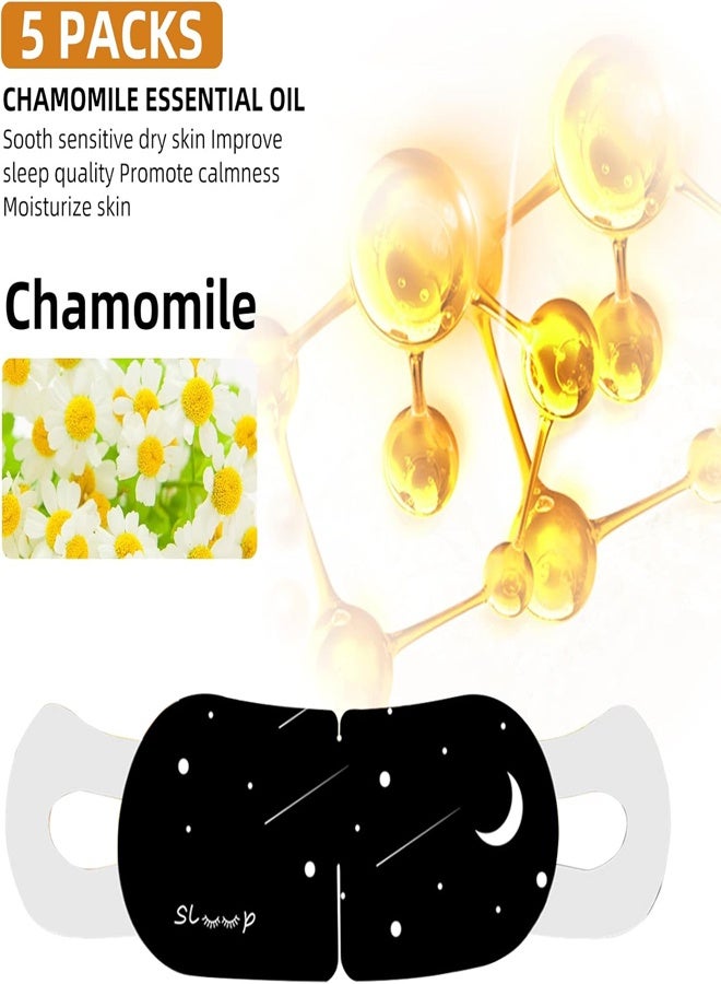 General 5 Packs Steam Eye Mask Warming Eye Mask Self Heating Eye Mask Sleep Mask Heated Eye Mask for Dry Eyes Fatigue Disposable Moist Hot Compress Eye Patch Chamomile  - Image 2