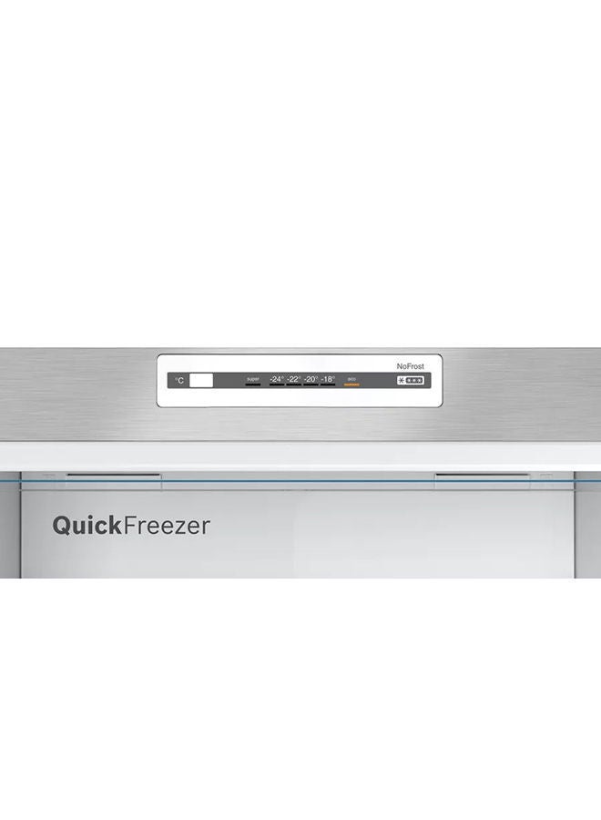 BOSCH 328 L Net Capacity Serie 2 No-Frost Refrigerator with freezer at top 178 x 70 cm 328 L 1800 W KDN43NL2E8 Silver - Image 3