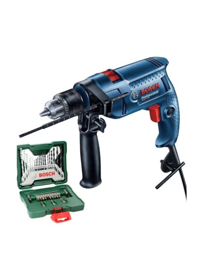 Bosch Professional Electric Drill, 570 Watt, 13 mm, With 33-Piece Attachment Set For Drilling And Screw Driving - Image 1