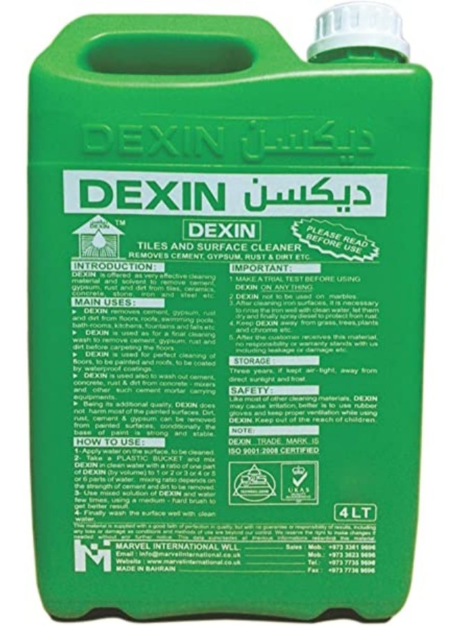 Strong and Stable Base Tiles Cleaner for Remove Cement, Gypsum, Rust, and Dirt 4 L
