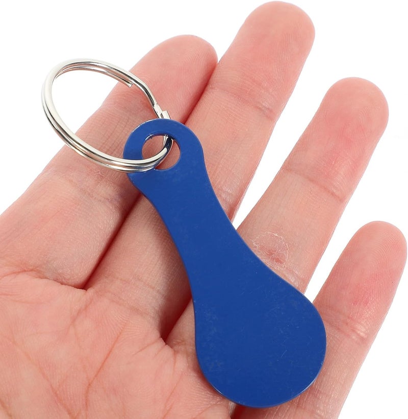 5pcs Shopping Trolley Token Keyring Set, Portable Colored Cart Coins Key Chain Rings for Supermarket Grocery Carts, Multipurpose Keychain Pendant for Everyday Shopping - Image 4