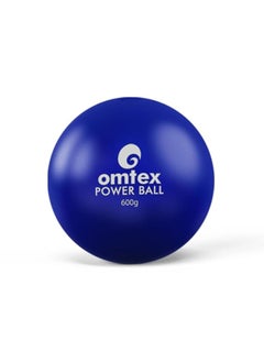 omtex Weighted Balls 600 G For Power Hitting, Batting And Pitching Training Suitable For Teenager & Athlete, Build Strength And Muscle, Improve Technique And Form - Blue(Cricket)  - Image 1
