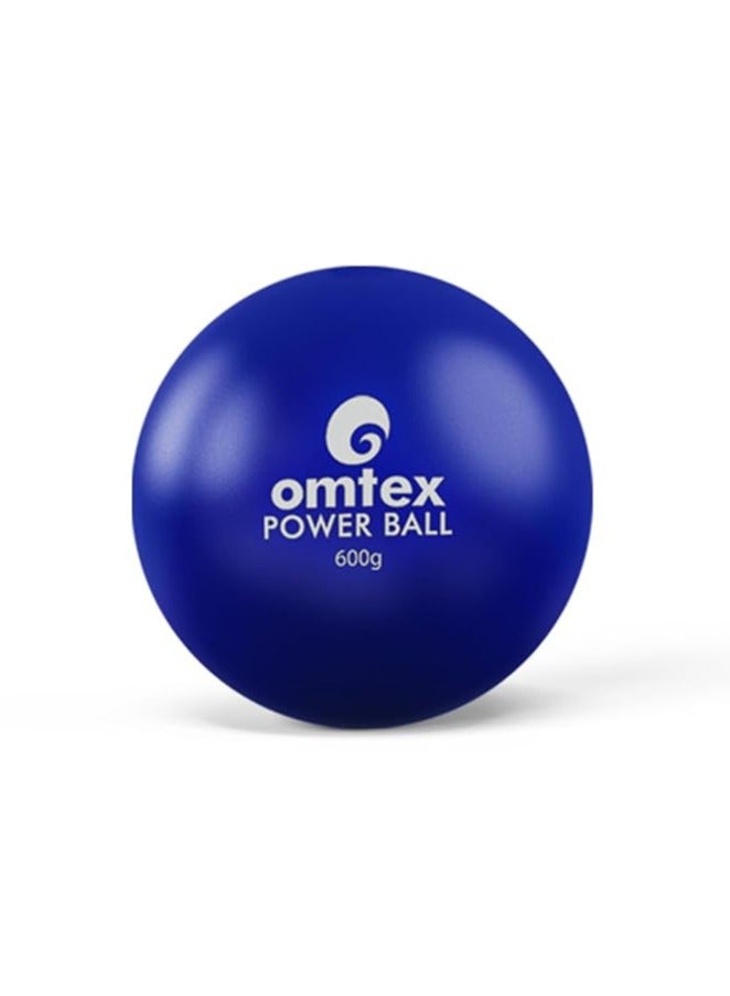 omtex Weighted Balls 600 G For Power Hitting, Batting And Pitching Training Suitable For Teenager & Athlete, Build Strength And Muscle, Improve Technique And Form - Blue(Cricket) - Image 1