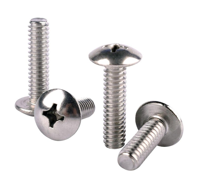 KOSJETHAS Store 1/4-20 x 5/8" Truss Head Phillips Machine Screws, 304 Stainless Steel 18-8, UNC Full Machine Thread, Bright Finish, Quantity 20Pcs - Image 2