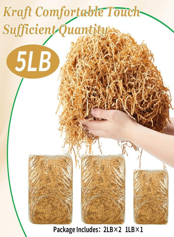 Ribbonlic 5 lb Kraft Crinkle Cut Paper Shred Filler Brown Shredded Paper for Gift Box Baskets Crinkle Filler for Holiday Bridesmaid Gifts Wrapping Filling Birthdays Decor - Image 2