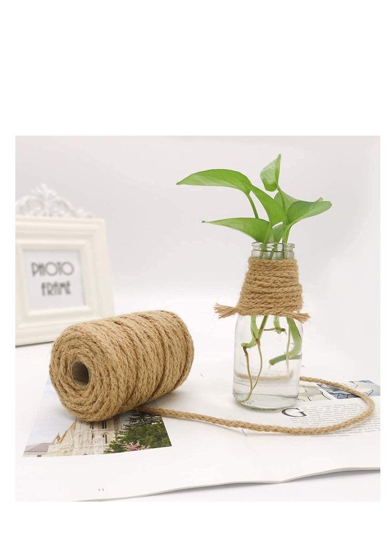 MARKQ Jute Rope 8mm x 10 Meter Natural Thick Hemp Twine Cord for Cat Scratcher, Gardening Tools, Bundling, DIY Crafts Decoration  - Image 4