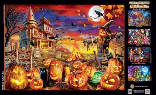 MasterPieces 500 Piece Glow in The Dark Halloween Jigsaw Puzzle - All Hallow's Eve - 15"x21" - Image 4