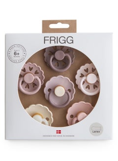 FRIGG Round Latex Baby Pacifier 6-18M 6-Pack Blooming Love - Size 2  - Image 1