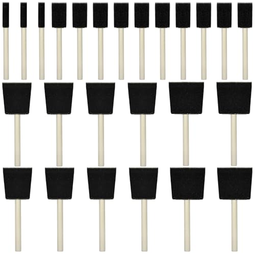 Fewanland Foam Brush 25pcs with High Density Foam for Multi Project(1/2", 1", 2", 3") - Image 1