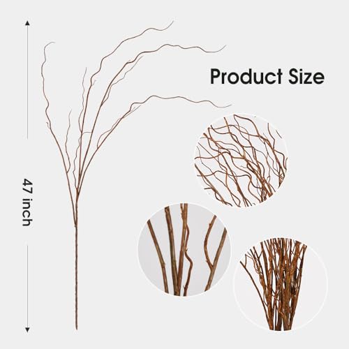 Srifoliage Artificial Plants Faux Greenery Eucalyptus Stems,Faux Branches for Vase Filler,Artificial Ficus Twig Branches Stems for Shop Garden Office Home Décor (6, Stems02) - Image 2