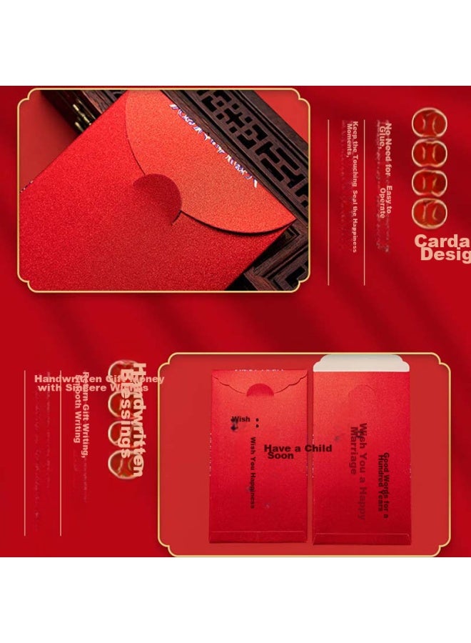 June bride Wedding Red Envelope With "xi" Character, Engagement And Wedding Gift, Chinese-style Lucky Money Packet, 6 Pieces, 10,000 Yuan Denomination - Image 3