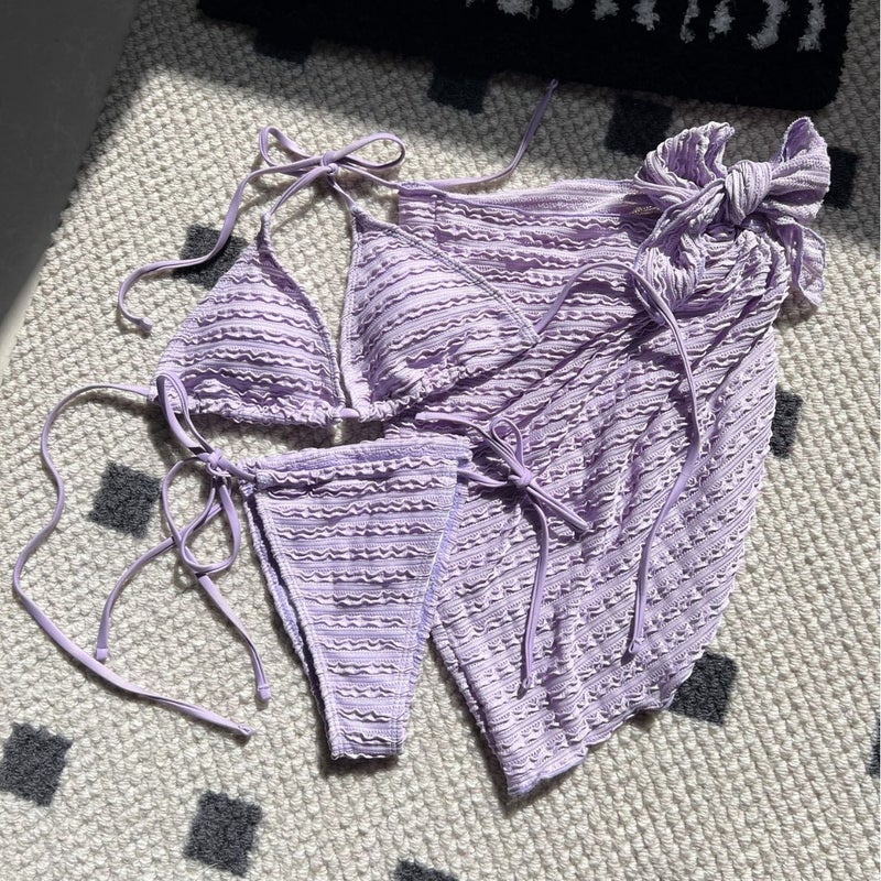 2024 Candy Series Specialty Fabric Bikini Set Pink  - Image 2