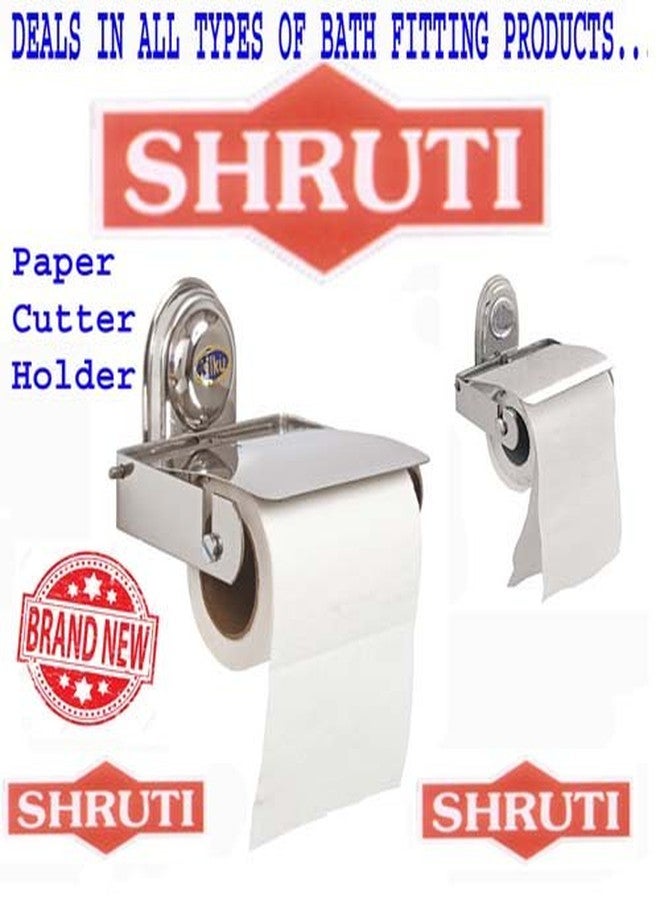 SHRUTI (Nikku) Stainless Steel Heavy Duty Tissue Papper Cutter Holder with Free Tissue Roll - 1647 - Image 2