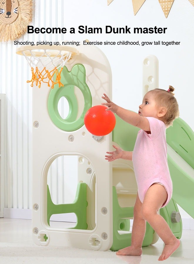 Children 1-3 Years Old Toddler Slides With Basketball Stand Theme Baby Slide Suitable For Indoor And Outdoor Kids Play