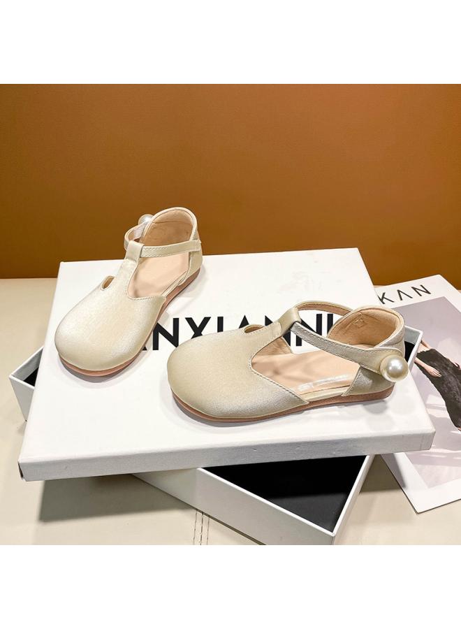 شك أحذية جلدية للفتيات أحذية الأميرة للربيع والخريف أحذية فردية جديدة للأطفال أحذية للفتيات الصغيرات أحذية أطفال من الجلد الناعم من الأسفل - Image 1