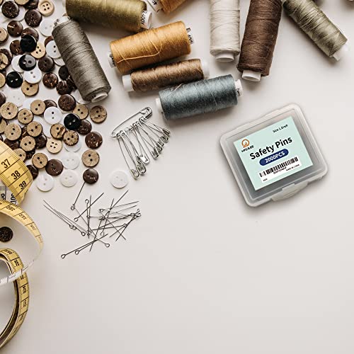 vrupin 1000 Pcs Assorted Safety Pins, 1.1 Inch Rust-Resistant Steel Wire Silver Sewing Pins for Clothes & Crafts Use - Image 4