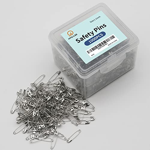 vrupin 1000 Pcs Assorted Safety Pins, 1.1 Inch Rust-Resistant Steel Wire Silver Sewing Pins for Clothes & Crafts Use - Image 2