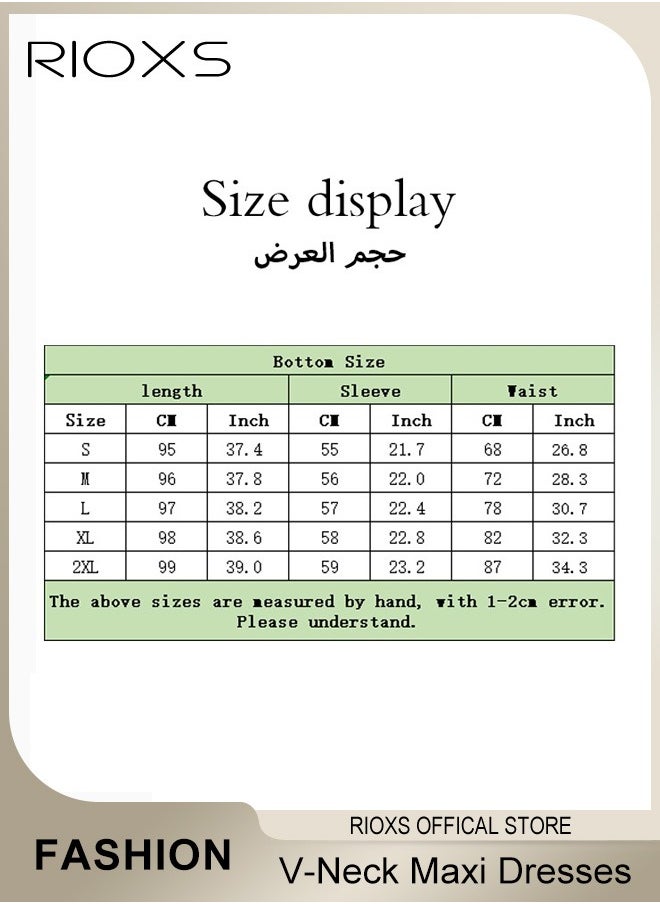 RIOXS Women's Elegant V Neck Lace Dress Three Quarter Sleeves Floral High Waist Vintage Floral Lace Swing Midi Bridesmaid Dresses For Wedding Cocktail Formal Party And Special Occasions  - Image 5