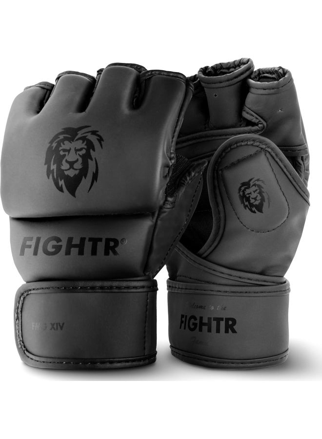 FIGHTR Pro Mma Gloves For Grappling Sparring Training, Kickboxing Martial Arts Muay Thai Punching Bag Mitt Training Boxing For Men And Women | Incl. Carrying Bag 