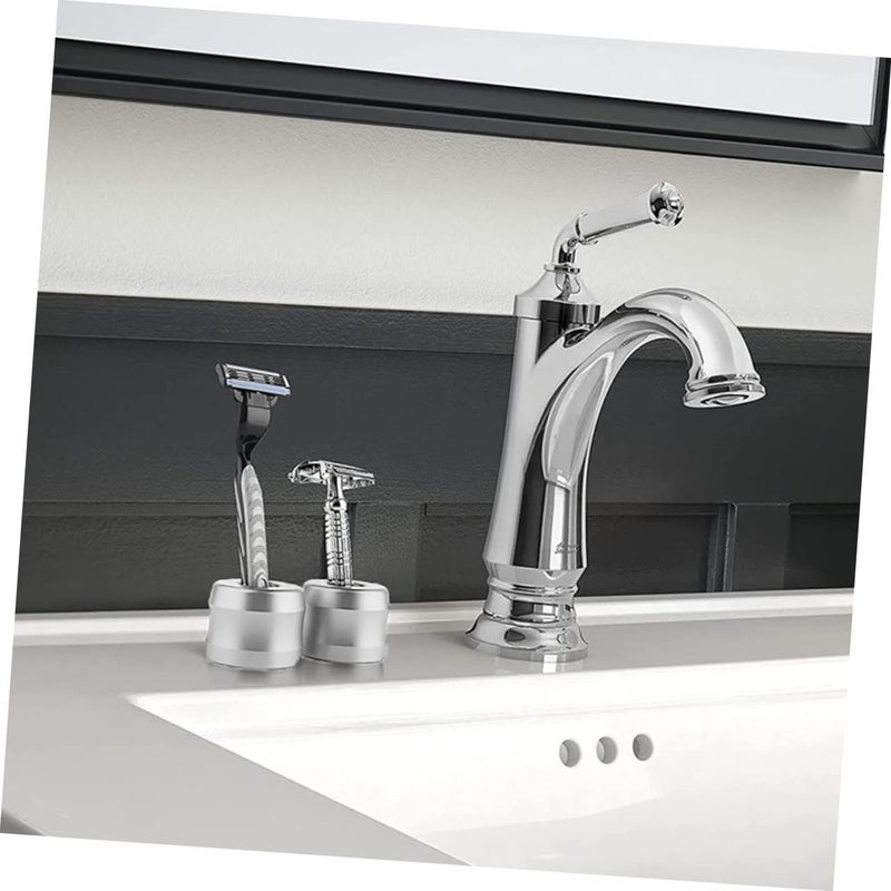Aluminum Alloy Razor Stand 2 Pack With Non Slip Base For Stable Bathroom Shaving Organizer - Image 3