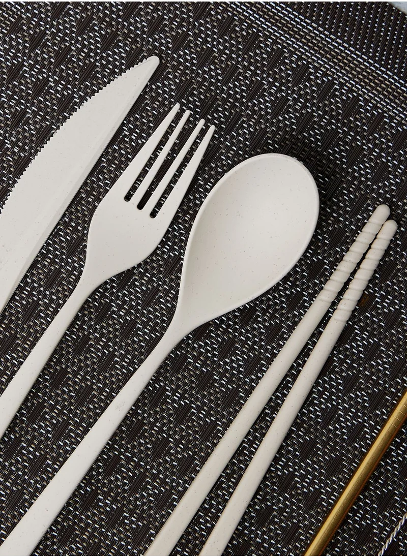 DesignWorks Ink Portable Flatware Set  Straw - Fork It Over