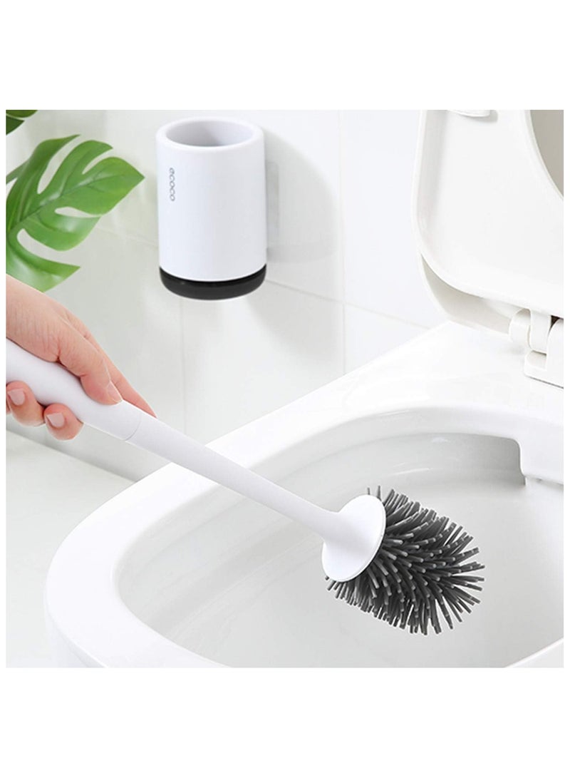 إيكوكو فرشاة وحامل المرحاض، مصنوعة من مطاط لدن بالحرارة المتين، فتحة تهوية، تتضمن رأس فرشاة، مثبتة على الحائط - قطعة واحدة - Image 2