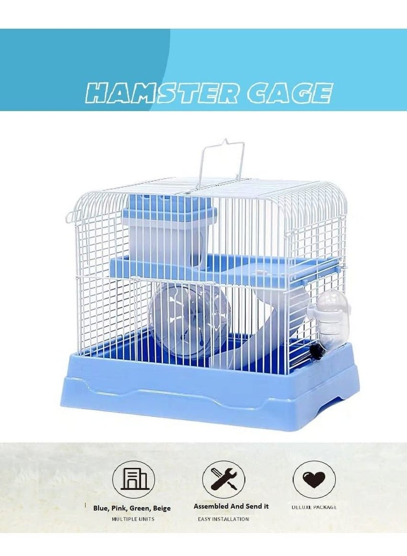 vsell24 Small Animals Hamster Cage with Running Exercise Wheel Water Bottle For Hamster, Mouse, Hedgehog, Mice, Gerbil, Habitat, 30X23X25.5Cm  - Image 3