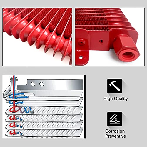 PANDOUTO 40k Transmission Oil Cooler Kit，Low Pressure Drop Transmission Oil Cooler suitable for Heavy Duty 40,000 GVW Max，including Mounting Hardware,Towing Applications, Easy to Install,LPD47391, 47391 - Image 4