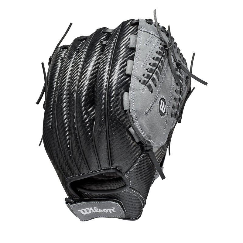 Wilson 2021 A360 SP13 13" Slowpitch Softball Glove - Right Hand Throw, Black/Grey - Image 2