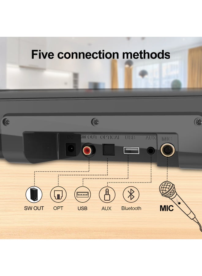 S22 Echo Wall Subwoofer 80w Power Bluetooth Sound Speaker, Home Theater K Song Audio Fiber U Disk - Image 3