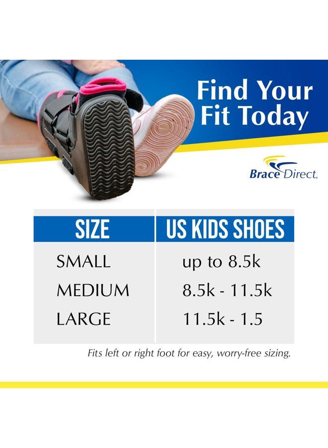 Brace Direct Pediatric Fracture Boot – Kids Walking Boot for Foot Fractures, Ankle Sprains & Post-Op Recovery, Green (Large, US Kids 11.5K–1.5) - Image 2