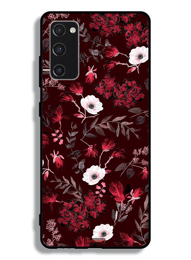 Tolwak Samsung Galaxy S20 FE Protective Case Cover Small Flowers And Tropical Leaves - Image 2