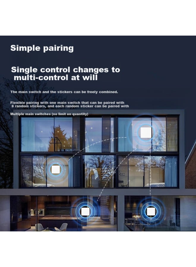 Advent Wireless Remote Control Switch Self-powered Smart No-wiring Dual Control Panel Remote Controller Mother And Child Anywhere Stick - Image 4
