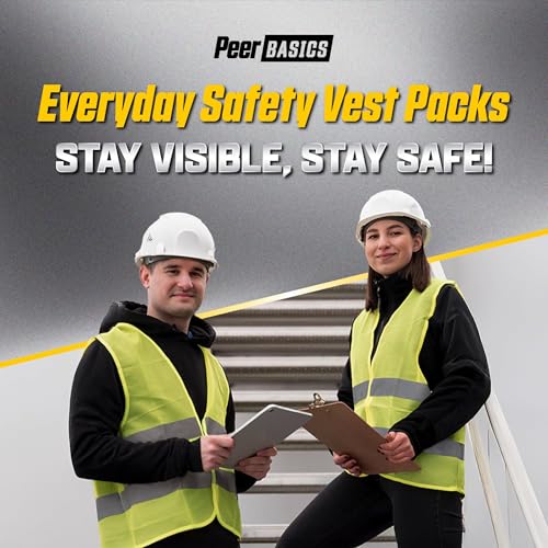 PeerBasics Safety Vests 5 Pack - Orange Reflective High Visibility, Men Women - Image 2