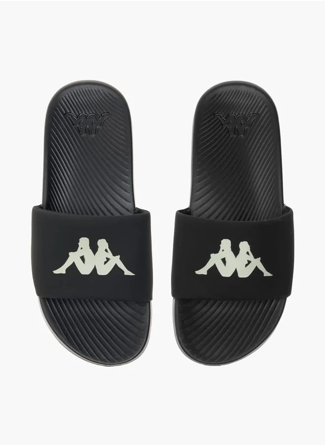 Kappa Boys' Logo Print Slip-On Slides