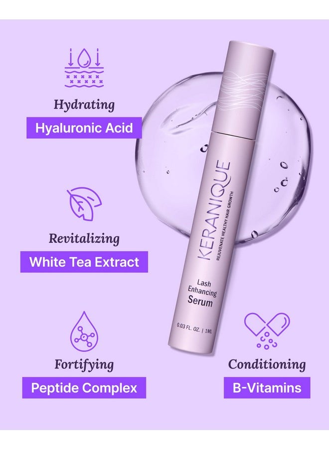 Keranique - Lash Serum - Eyelash Growth Serum For Women With Thin & Brittle Eye Lashes - Intense Eyelash Serum For Growing Long Natural Eyelashes - Volumizing & Enhancing Anti-Aging Grow Boost Serum - Image 1