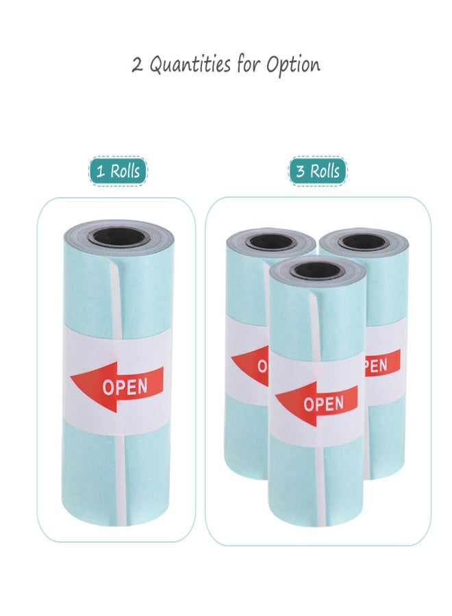Printable Sticker Paper Roll Direct Thermal Paper with Self-adhesive 57*30mm(2.17*1.18in) for PeriPage A6 Pocket Thermal Printer for PAPERANG P1/P2 Mini Photo Printer, 3 Rolls - Image 4