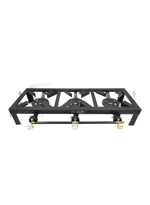 Three Burner LPG Gas Stove 3.0Kpa | Camping | Picnics | Outdoor | Indoor Black PS-8019