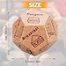 BoAn Date Night Dice for Couples2PC 12Sided Wooden Decision Dice for Food Movie Choices Valentines Anniversary Birthday Gifts for HerHim Wife Husband - Image 4