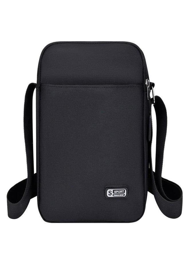 GUSTAVE® Sling Bag For Men - Compact, Adaptable & Waterproof 20x7.5x24cm Classic Black Crossbody/Shoulder Bag With Multi-Compartments For Daily Essentials - Image 1