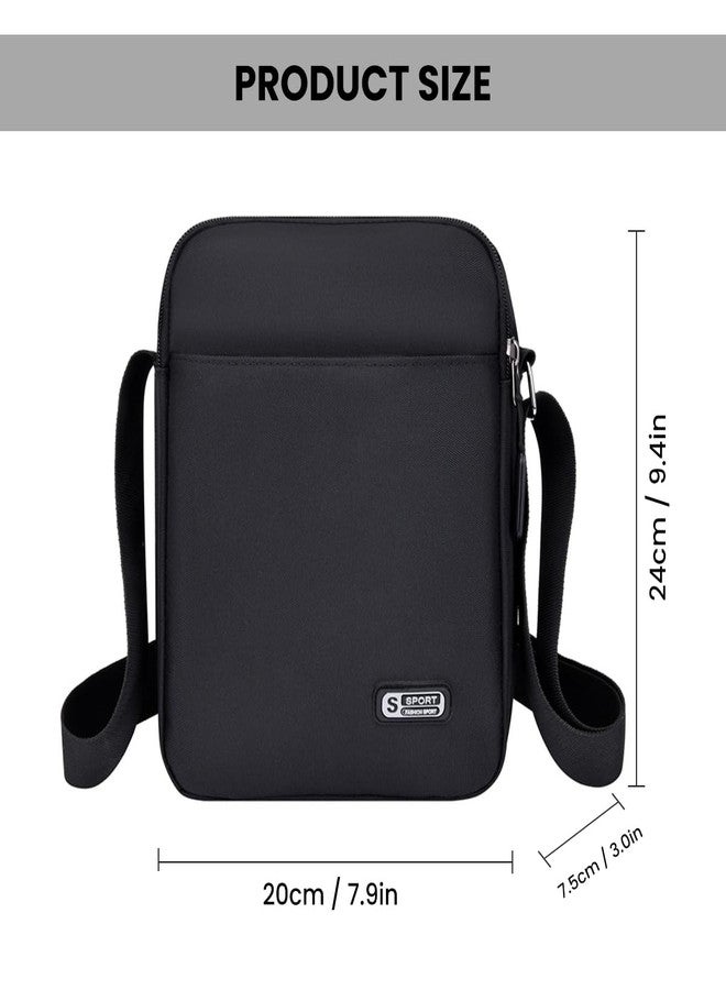 GUSTAVE® Sling Bag For Men - Compact, Adaptable & Waterproof 20x7.5x24cm Classic Black Crossbody/Shoulder Bag With Multi-Compartments For Daily Essentials - Image 2