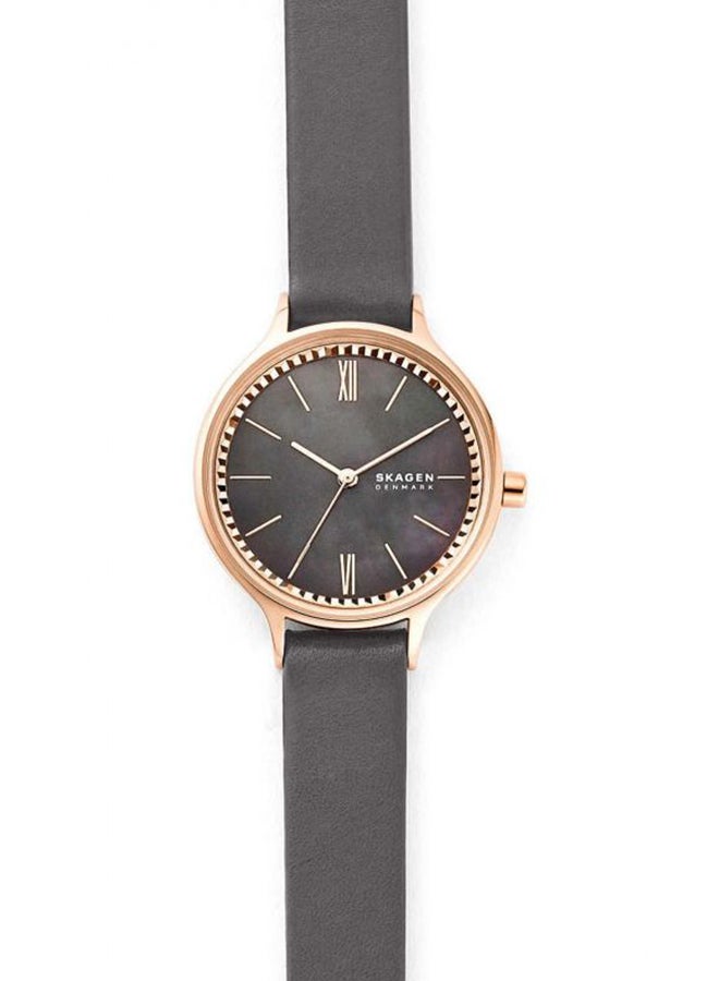 Skagen ساعة يد جلدية دائرية الشكل للنساء SKW2909 - 30 مم - Image 1
