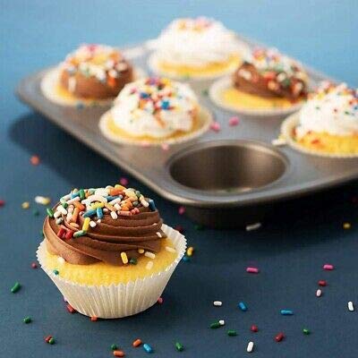 Xacton Combo of Muffin Moulds for Baking Muffin Tray with 100 Pcs Paper Cupcake Liner for Handmade Soap Biscuit Chocolate Mould Carbon Steel Multicolour - Image 5