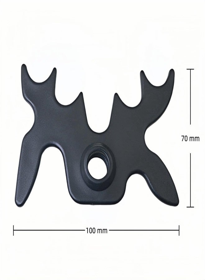 DGHAOP 2PCS Billiards Antler Racking Forks Black and White Bridge Cue Holder Billiards Club Supplies 3.94 x 2.76 x 0.2 inch Moose Head Shape Racking Forks Plastic Billiard Cue Bridge - Image 3