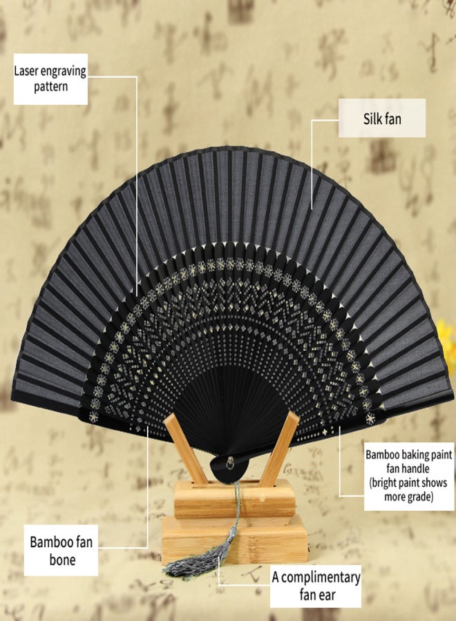 Silks Bone Fan Chinese Hundred Folding Fan Bamboo Bone Hand Fan  Chinese Hand Fan - Image 4